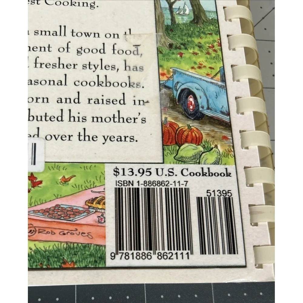 Coastal New England Fall Harvest COOKBOOK Plastic Comb Sherri‎ Eldridge